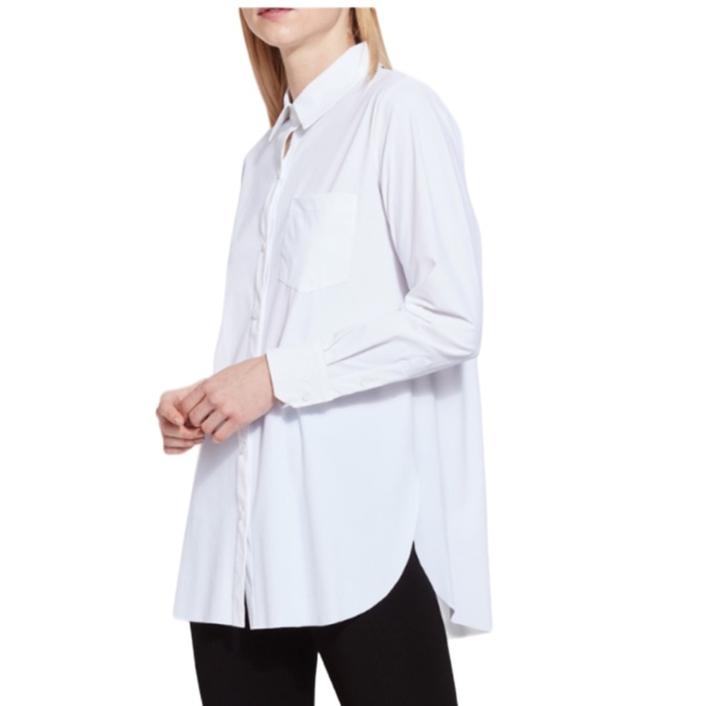 Minimalist Lysse Schiffer White Button Down Shirt